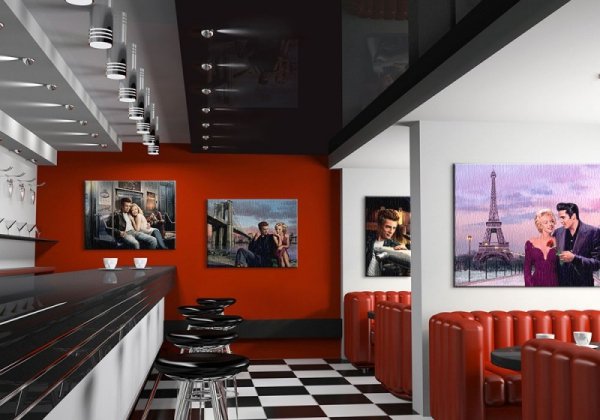 Obraz do salonu - Paris Sunset - 80x60cm