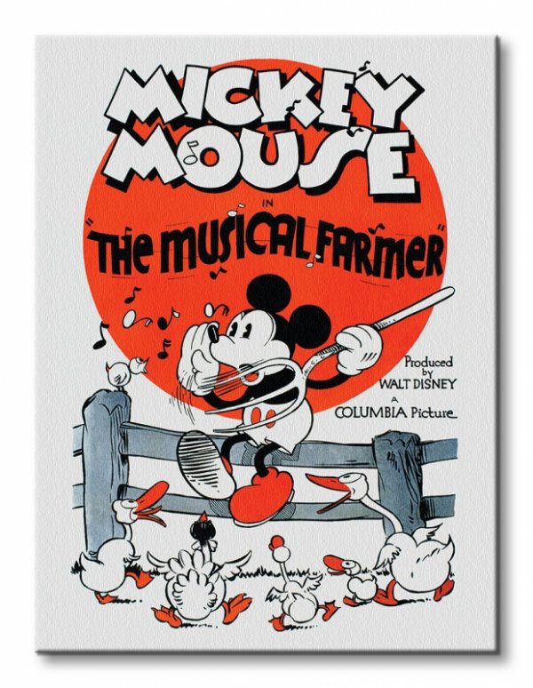Mickey Mouse (The Musical Farmer) - Obraz na płótnie
