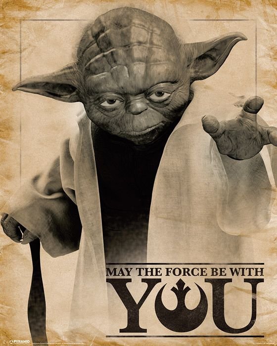 Star Wars Classic (Yoda, May the force be with you) - plakat