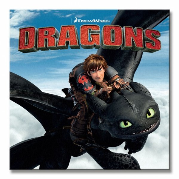 Dragons (Toothless and Hiccup) - Obraz na płótnie