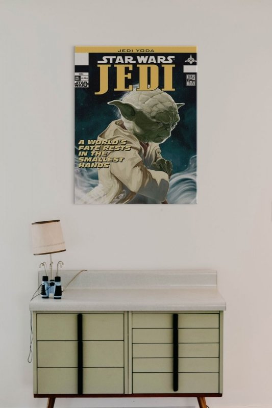 Star Wars (Yoda Comic Cover) - Obraz na płótnie