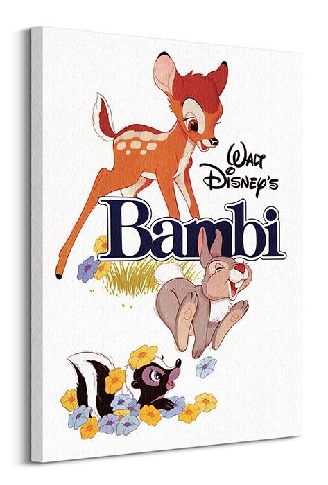 Obraz Dla Dzieci Bambi White Obrazy Dla Dzieci Decoart24 Pl