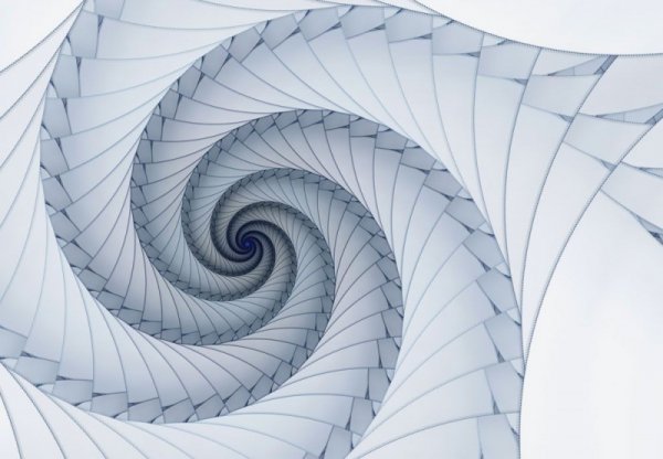 Fototapeta -  Niebieski spiralny fractal - 366x254cm