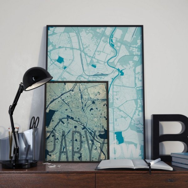 Plakat do sypialni - Paryż - Artystyczna mapa - 40x50 cm