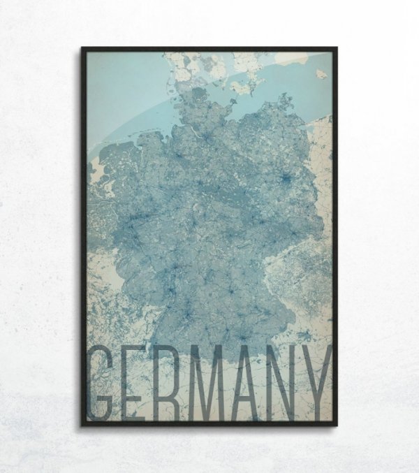 Germany, vintage - mapa
