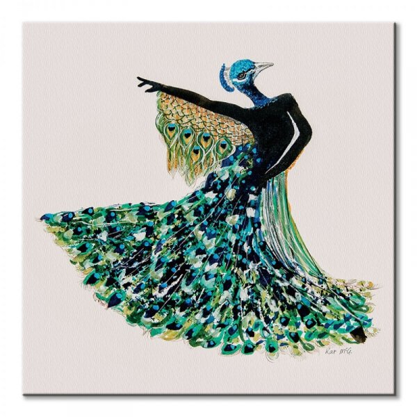 Peacock Dancer - obraz na płótnie