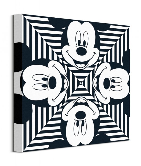 Mickey Mouse Stripe Squares - obraz na płótnie
