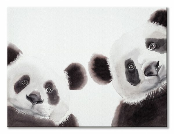 Dwie Pandy - obraz na płótnie