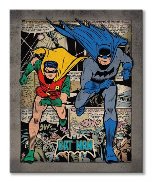 Batman i Robin Komiks - obraz na płótnie