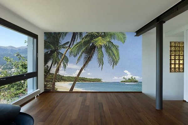 Fototapeta na ścianę - Plaża - Tropiki (Palmy na Plaży) - 366x254 cm