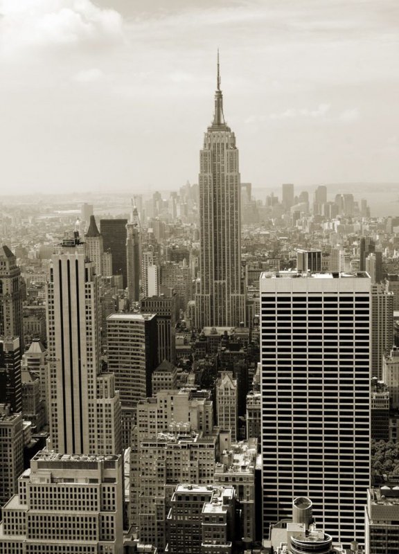 Fototapeta Manhattan panorama w sepii - Fototapety na ścianę decoart24.pl