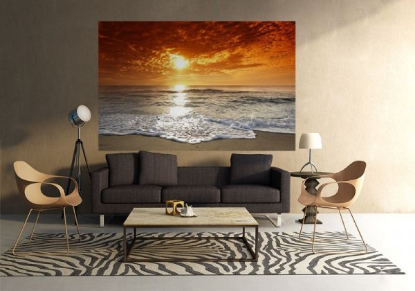 Fototapeta na ścianę - Wybrzeże zachód słońca - 175x115 cm