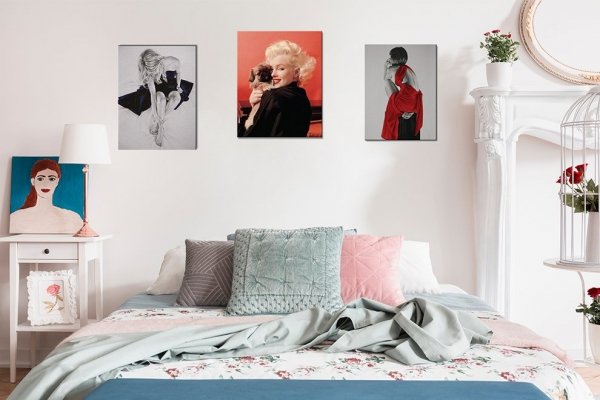 Obraz na ścianę - Marilyn Monroe (Love) - Płótno - 40x50 cm - Sklep decoart24.pl