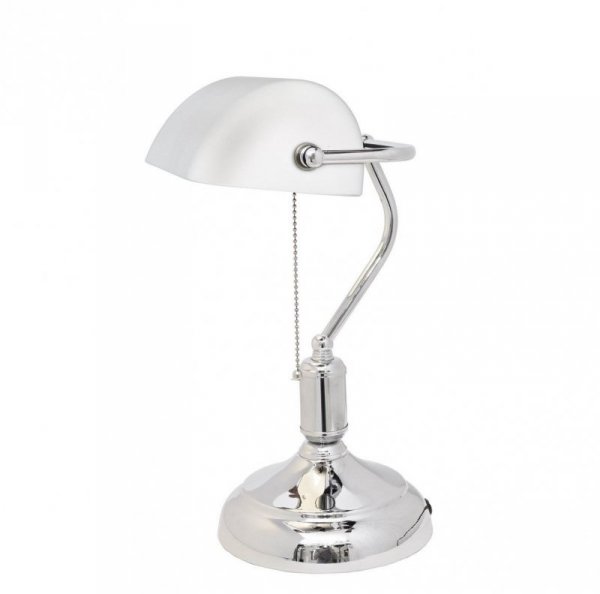 Lampa bankierska - Biurkowa - Klasyczna biała - lampy dekoracyjne - sklep decoart24.pl