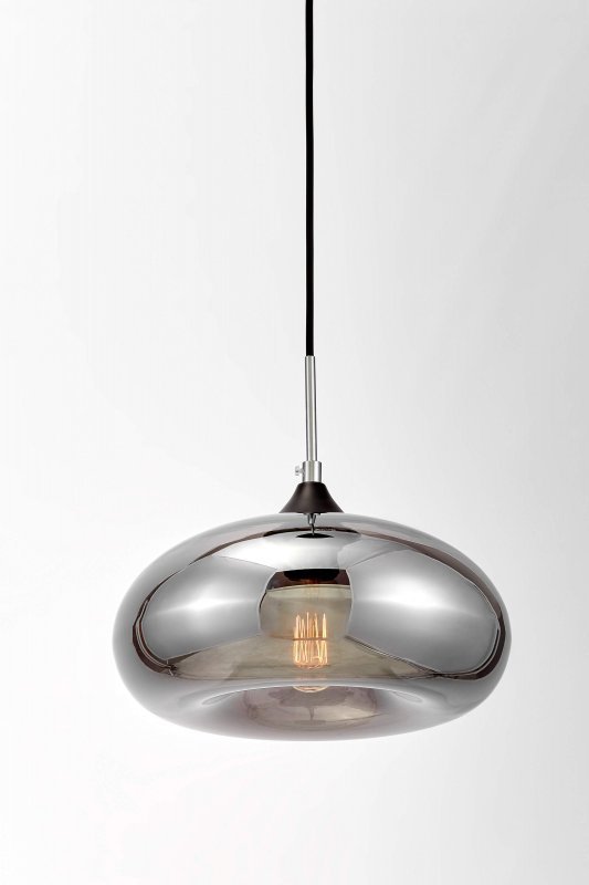 Lampa wisząca - Skandynawska - Szara Brosso D30 - dekoracje wnętrz - decoart24.pl