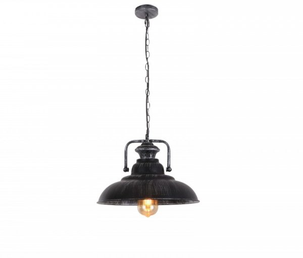 Lampa wisząca - Stare srebro - industrialna Loft Bardi - dekoracyjne lampy - decoart24.pl