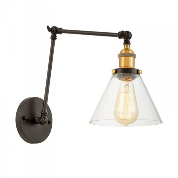 Lampa ścienna - Czarny Kinkiet Loft - Harton W2 - lampy do sypialni - decoart24.pl