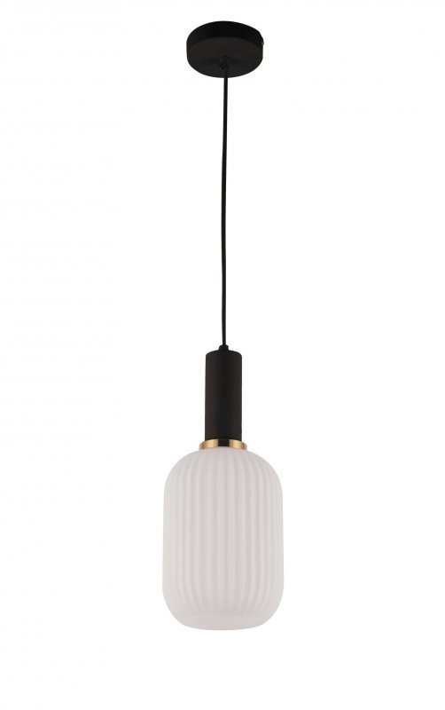 Lampa wisząca - Loft Biało Czarna Rico - dekoracyjne oświetlenie - decoart24.pl