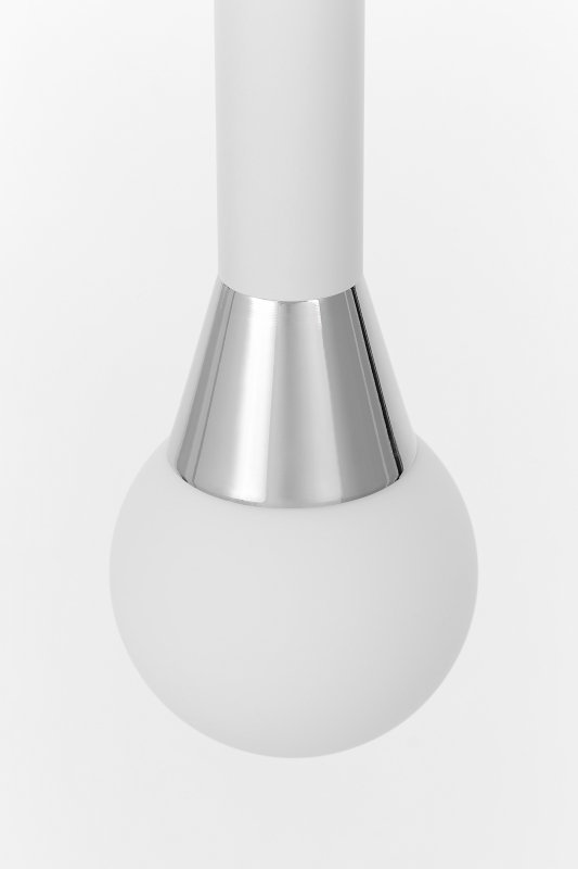 Lampa wisząca - Biało Chromowana Folino W1