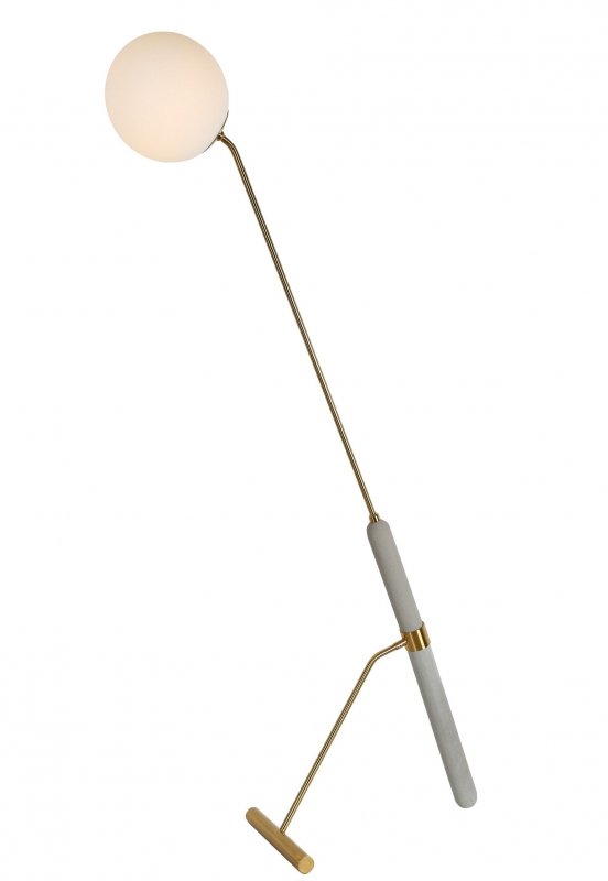 Lampa podłogowa - Stojąca - Mosiężna 145cm - Granino W1 - lampy do salonu - decoart24.pl