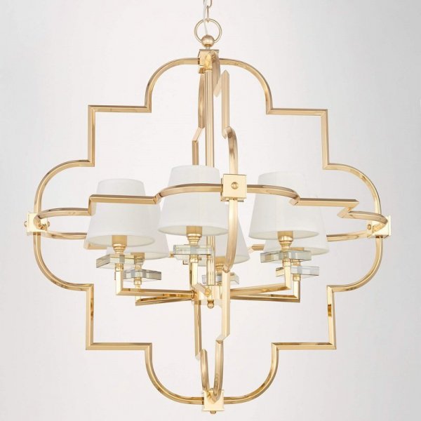 Lampa wisząca - Biało Złota Baltimore W6 - dekoracyjne lampy - decoart24.pl