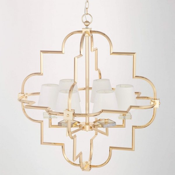 Lampa wisząca - Biało Złota Baltimore W6 - dekoracyjne lampy - decoart24.pl