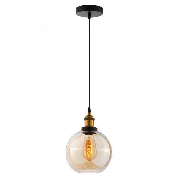 Lampa wisząca - Bursztynowa Loft Navarro - lampy dekoracyjne - decoart24.pl