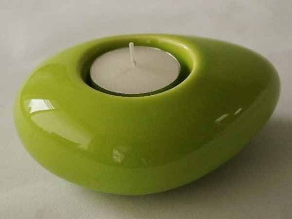 Świecznik - Limonka - Ceramiczny - 12cm 
