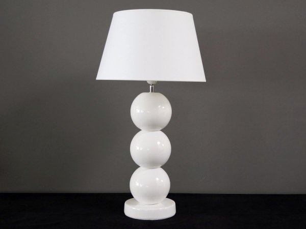 Lampa stołowa - Biała - PERLA III - 39x71cm
