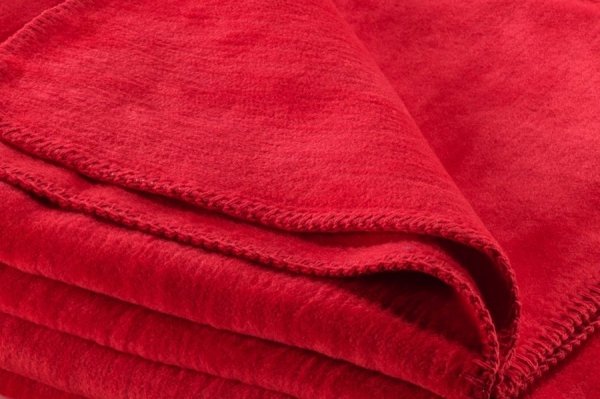 Koc - Czerwony - 130x180 cm - SoftLine Red 