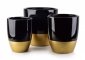 Doniczki ceramiczne - Komplet 3szt Czarno Złote - Neva Elegance 