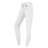 ELT MICRO SPORT HIGH WAIST Bryczesy konkursowe jeździeckie z lejem silikonowym i wysokim stanem BIAŁE