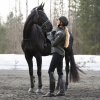 HORZE DANIELA Bryczesy jeździeckie damskie z wysokim stanem z lejem silikonowym