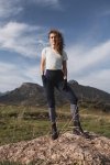 HORZE GILLIAN Bryczesy/legginsy wyszczuplające damskie z wysokim stanem i  pełnym lejem silikonowym