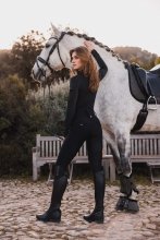 B VERTIGO CHIARA Bryczesy/ Legginsy kompresyjne jeździeckie z wysokim stanem i pełnym lejem silikonowym