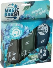 MAGIC BRUSH CORN FLOWERS Zestaw szczotek do pielęgnacji koni RECYCLED