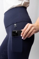 HORZE GILLIAN Legginsy wyszczuplające damskie z wysokim stanem i  pełnym lejem silikonowym