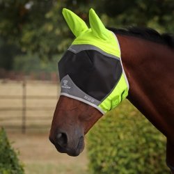 SHIRES EQUESTRIAN PRO HI-VIZ Maska przeciw owadom dla konia