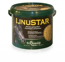 ST. HIPPOLYT LINU STAR Czyszczone żółte nasiona lnu podawane bez gotowania dla koni