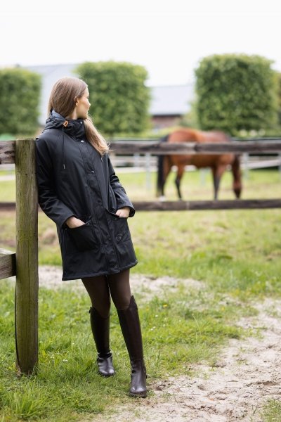 HORZE ELISE Płaszcz / kurtka jeździecka przeciwdeszczowa z ocieplaną podszewką
