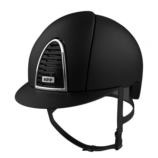 KEP ITALIA CROMO 2.0 TEXTILE BLACK/CHROME FRAME Kask jeździecki