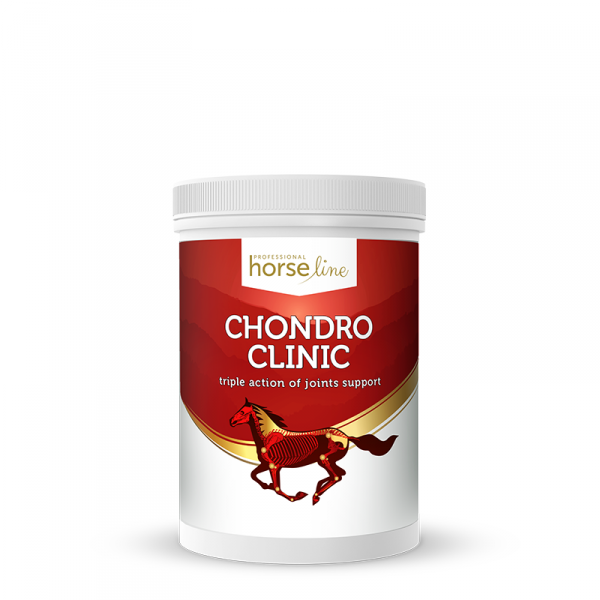.HorseLinePRO ChondroClinic silny przeciwzapalny i przeciwbólowy preparat na stawy po kontuzjach dla konia 690g