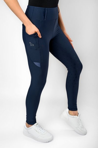 HuleHest SIGNATURE RIDE Legginsy jeździeckie z wysokim stanem i pełnym lejem silikonowym