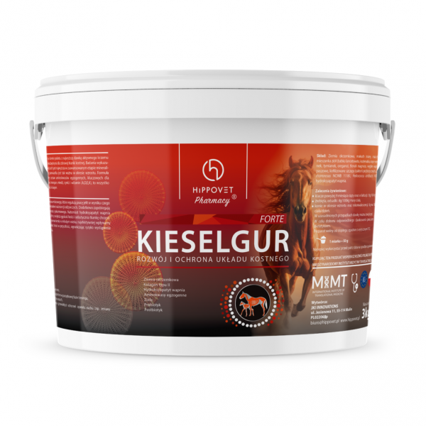 HIPPOVET PHARMACY KIESELGUR FORTE Rozwój i ochrona układu kostnego w okresie wzrostu lub rekonwalescencji 3 kg