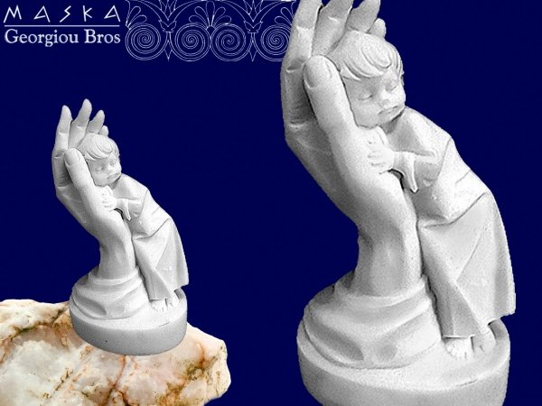 Figurka Alabastrowa Chłopiec w Dłoni
