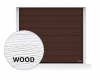 Brama LPU 42 3000 x 2500 mm, Przetłoczenia M, Woodgrain, kolor RAL 8028 brązowy + prowadzenie Z