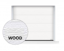 Brama LPU 42 2315 x 2080 mm, Przetłoczenia L, Woodgrain, kolor RAL 9016 biały + prowadzenie Z