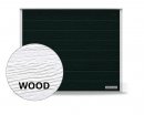 Brama RenoMatic 2500 x 1900 mm, Przetłoczenia M, Woodgrain, kolor RAL 9005 czarny + prowadzenie Z