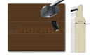 Brama automatyczna ISOMATIC 42 mm, 2500 x 2125, Przetłoczenia L, DecoColor, Dark Oak, z napędem elektrycznym
