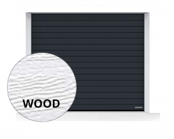 Brama LPU 42 3000 x 2250 mm, Przetłoczenia S, Woodgrain, kolor RAL 7016 antracytowy + prowadzenie Z